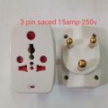 3 Pin Socket 15Amp-250V. 