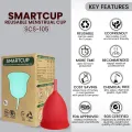 SMARTCUP Menstrual Cup FDA Approved Medical grade Silicone reusable ( SMALL/ 20ML /RANDOM COLOR/SCS-105)With Wash Free. 