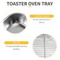 9 Inch Toaster Oven Tray and Rack Set, Small Stainless Steel Baking Pan with Cooling Rack,Dishwasher Safe Baking Sheet. 