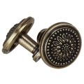 20 Pack Antique Flower Round Handle Kitchen Cabinet Cupboard Door Drawer Pull Knob with Screws 25 x 23mm. 