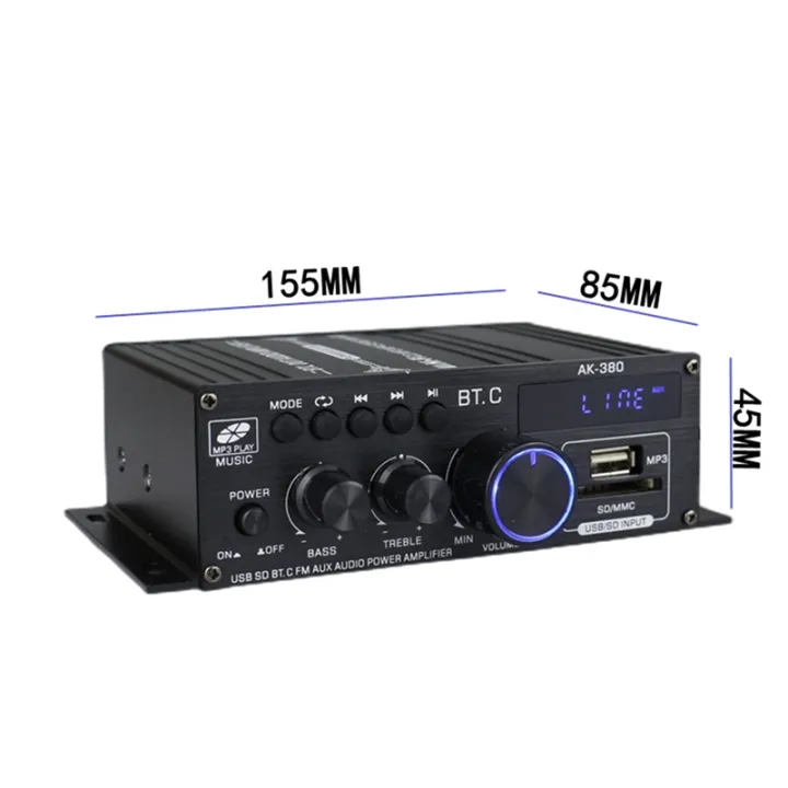 Ak380%20800W%2012V%20Power%20Amplifier%20Bluetooth%20Stereo%20Home%20Car%20BASS%20Audio%20Amp%20Music%20Player%20Car%20Speaker%20Class%20D%20FM%20USB/SD%20Replacement%20Spare%20Parts%20-%20Image%202