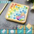 Handmade DIY Mosaic Cup Mat Bottom Bamboo Pad Heart Square Coaster Parent-Child Early Education Free Creation Handicraft Toys. 