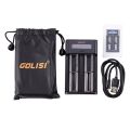 Golisi I2 2.0A Mini Smart Battery Charger Quick Charge Lcd Display 18650 26650 20700 21700 Rechargeable Charger For Battery. 