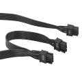 PSU VGA 8pin male to Dual PCIe 8 (6+2) Pin Male PCIE GPU Power Cable. 