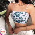 Summer Vest Crop Top Sleeveless Vest Bustier Crop Top Cami Tank Tops Elasticity. 