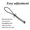New Adjustable Hair Rope Black Puff Ponytail Hair Ties African Puffs Afro Hair Band for Black Women Pineapple Hairstyles. 