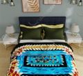 Korean Mink 3D Printed King Size Super Soft Thick Multi Colour Floral Heavy Blanket. 