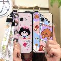 Wristband Cartoon Phone Case For Samsung Galaxy A520/A5 2017 ring Silicone Cute Kickstand Phone Holder Shockproof. 