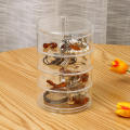 4-layer rotating jewelry box organizer portable earring display stand. 