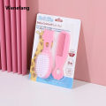 Wenefang 2pcs/Set Baby Care Brush Comb Anti-scratch Girl Cartoon Hairbrush Newborn Hair Brush Infant Comb Head Massager Kids. 