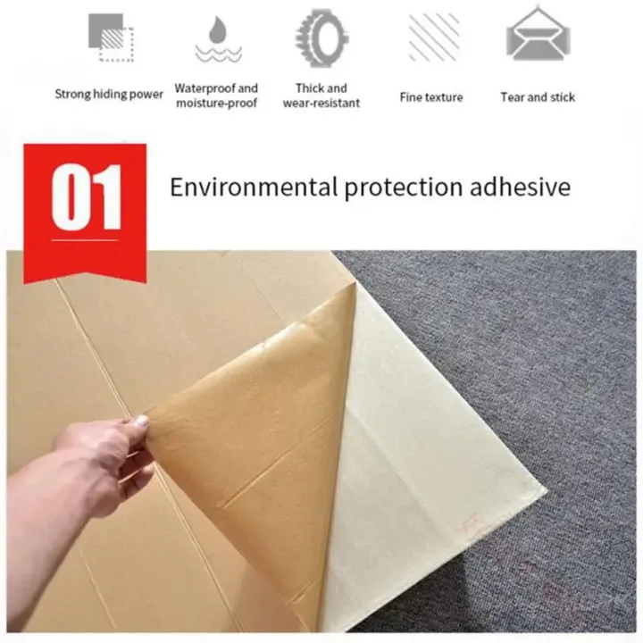20Pcs%203D%20Wall%20Stickers%20Brick%20Self%20Adhesive%20Wallpaper%20Panels%20Home%20Decor%20Sticker,35x35cm%20,A%20-%20Image%203