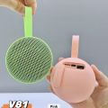 Wireless Blue-tooth IPX4- LP V81 Speaker Portable Active USB TF BT Stereo Bass Sound Circular mini Speaker With FM Radio. 