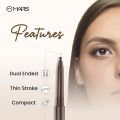 MARS OH Brow Eyebrow Pencil | Micro Precision Retractable with a Spoolie | Highly Pigmented | Smudge Proof & Water Resistance | Long-Lasting | Lightweight Eyebrow Pencil (0.1 gm). 