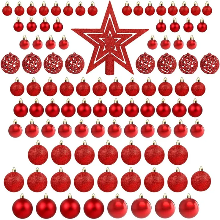 101Piece%20Red%20Christmas%20Ball%20Ornaments,%20Decorative%20Baubles%20Hanging%20for%20Christmas%20Tree%20-%20Image%206