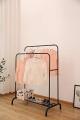 1pc Metal Garment Rack Multipurpose Clothes Rack With Bottom Shelf / Coat Jacket Hanger For Home Bedroom Storage Organizer Unique Display Stand. 