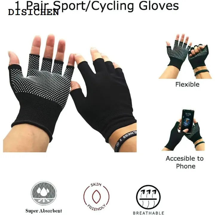 DISICHEN%20Original%201%20Pairs%20Bicycle%20Fingerless%20Gloves%20Lightweight%20Sunscreen%20Anti-Slip%20Riding%20Outdoor%20Workout%20Gloves%20Fitness%20Cycling%20Motorcycle%20-%20Image%203