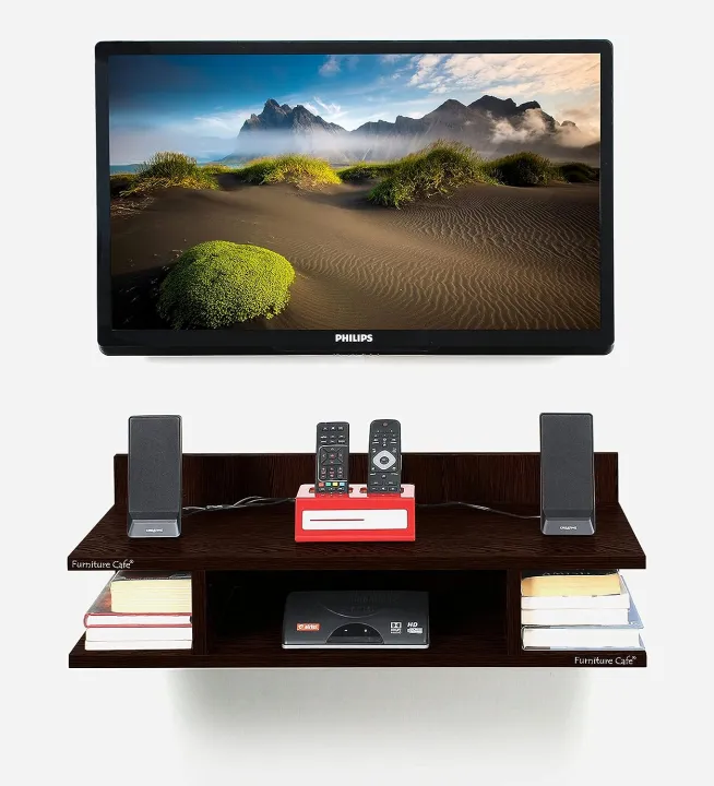 Furniture%20Cafe%20Wooden%20TV%20Cabinet%20Wall%20Shelves,%20Set%20Top%20Box%20Stand%20TV%20Stand%20Wall%20Shelf%20for%20Living%20Room%20Stylish%20Hanging%20Rack%20Organizer%20Home%20Decor%20Furniture%20(Colour%20Brown)%20-%20Image%203