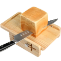 Wooden Bread Slicer with Crumb Tray Compact Wooden Bread Slicer Smooth Loaf Cutter for Sourdough, Cakes, and Toast. 