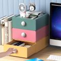Cute Large Capacity Desk Organizer Box Stackable Dust-proof Stationery Storage Rack Desktop Storage Boxes Drawer Home Office. 