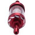 Aluminum Alloy Glass Motorcycle Gas Fuel Gasoline Oil Filter Red. 