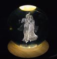 3D Decor Crystal Ball LED Night Light - Radha Krishna. 
