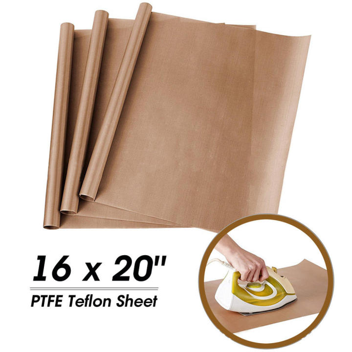 Heat resistant PTFE Teflon Sheet Easy to clean Durable 3-pack Heat press transfer paper sheet 16x20'' High-quality Non-stick sheet for DIY crafts Heat transfer printing Textile industry Personalized