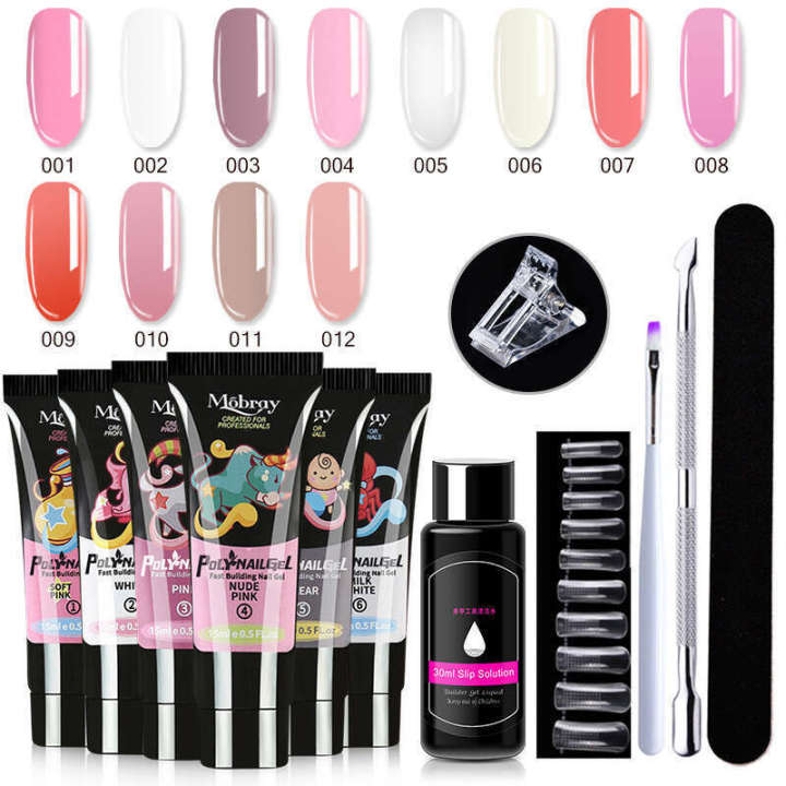ml7-piece Crystal Extension Glue Set Straight Hair Nail Art Tools