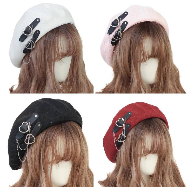 Masala%20Beads%20Beret%20Hat%20With%20Chain%20Accessories%20For%20Women%20-%20Fashion%20%7C%20Hats%20For%20Women%20%7C%20Women's%20Wear%20%7C%20Hat%20With%20Chains%20%7C%20-%20Image%202