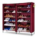 Double Capacity Shoe Rack (UT02) - Multi-Layered Easy To Install And Portable Shoe Rack With Zip Cover |. 