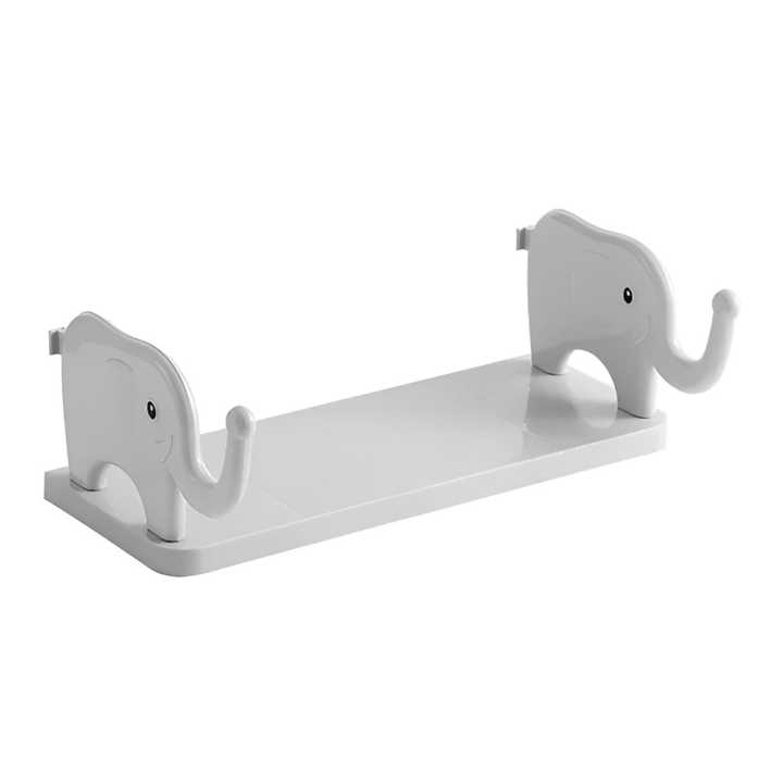 Self Adhesive Elephant Design Bathroom Toilet Office Shelf Stand Holder Rack