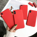 Red Matte Phone Case For iphone 12 13 11 Pro XS Max XR X 8 7 6S 6 Plus SE 2020 Silicone Cases Solid Color Soft TPU Back Cover. 