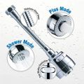 2 Modes Plastic Flexible Faucet Sprayer Jet Water Saver Tap Filter Extender. 