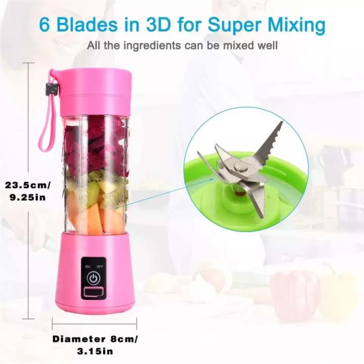 380Ml%206%20Blades%20Usb%20Rechargeable%20Portable%20Electric%20Fruit%20Juicer%20Smoothie%20Blender%20with%20Built%20in%20Power%20Bank%20-%20Image%206