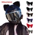 New Plush Helmet Cat Ears Decoration Touch Fastener Bell Cute Plush Stickers Plush Animal Ear Helmet Accessories Women. 