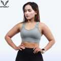 GW High Sport Cut Out Back Sports Bra ( Grey). 