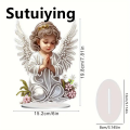 Sutuiying 1pc/set DIY Angel Diamond Art Table Top Decoration One Sided Luxury Acrylic Crystal Rhinestone Diamond Painting Desk Ornaments. 