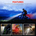 Bike Bicycle Light USB LED Rechargeable Set MTB Road Front Back Headlight Lamp Podazz. 