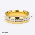 VaryGood Rhinestones Embellished Gold Toned Ring For Men. 