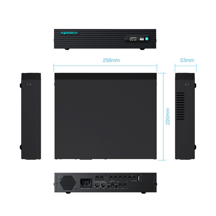 MARSRIVA%20Smart%20Mini%20DC%20UPS%20%20KP9%20Series%20%20%7C%20%20100Watts%20Output%20/%20LiFePO4%20Battery%20(76.8Wh)%203.2V%20/%2024000mAh%20-%20Image%202