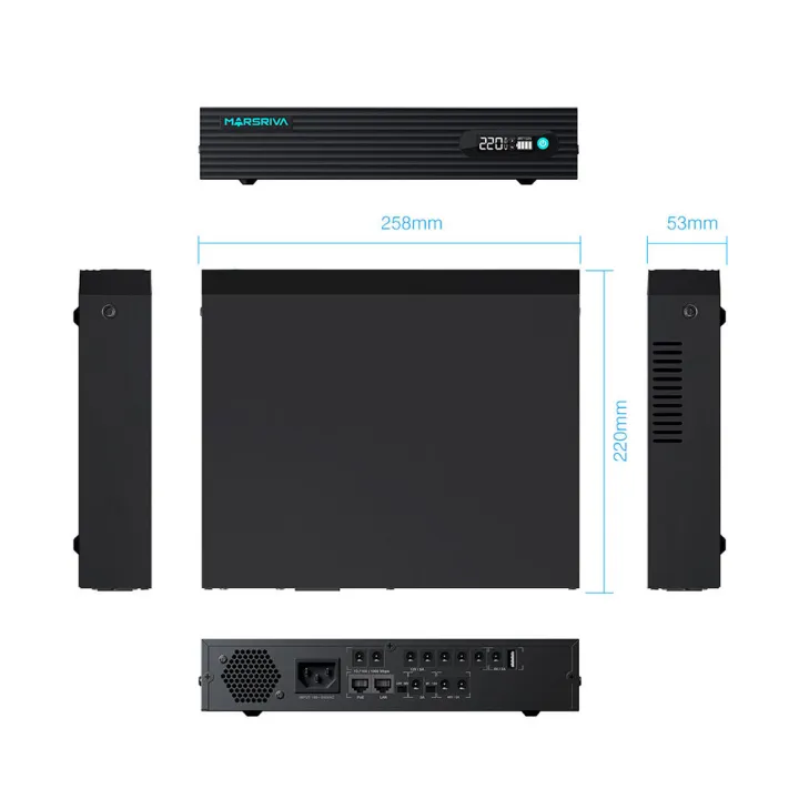 MARSRIVA%20Smart%20Mini%20DC%20UPS%20%20KP9%20Series%20%20%7C%20%20100Watts%20Output%20/%20LiFePO4%20Battery%20(76.8Wh)%203.2V%20/%2024000mAh%20-%20Image%202