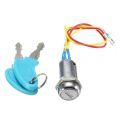 sports Universal 2 Wires Ignition Switch Keys Lock for Electric Bike Scooters E-bike. 