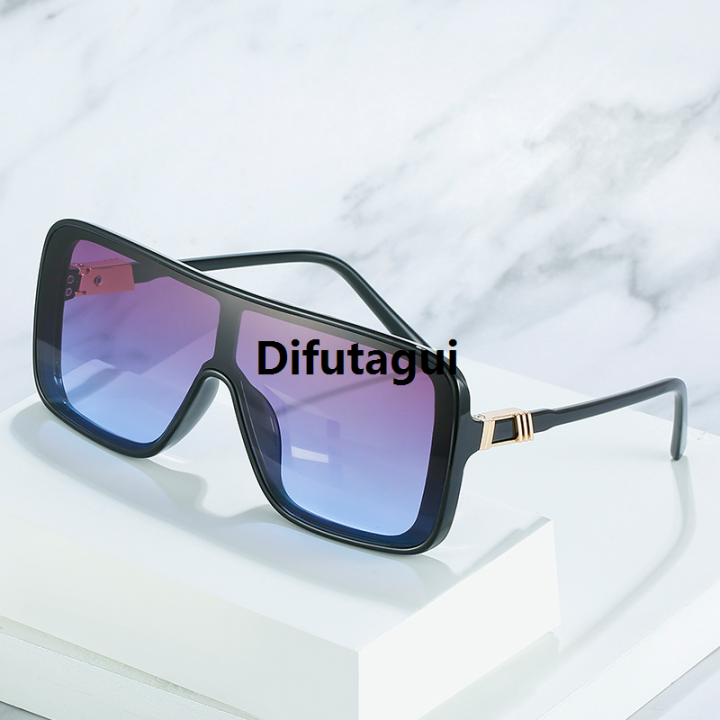 Difutagui 2025 New [ New ]2021 One-Piece Sunglasses Personalized street High Quality shot IN Women's Sunglasses Fashion Integrated Glasses