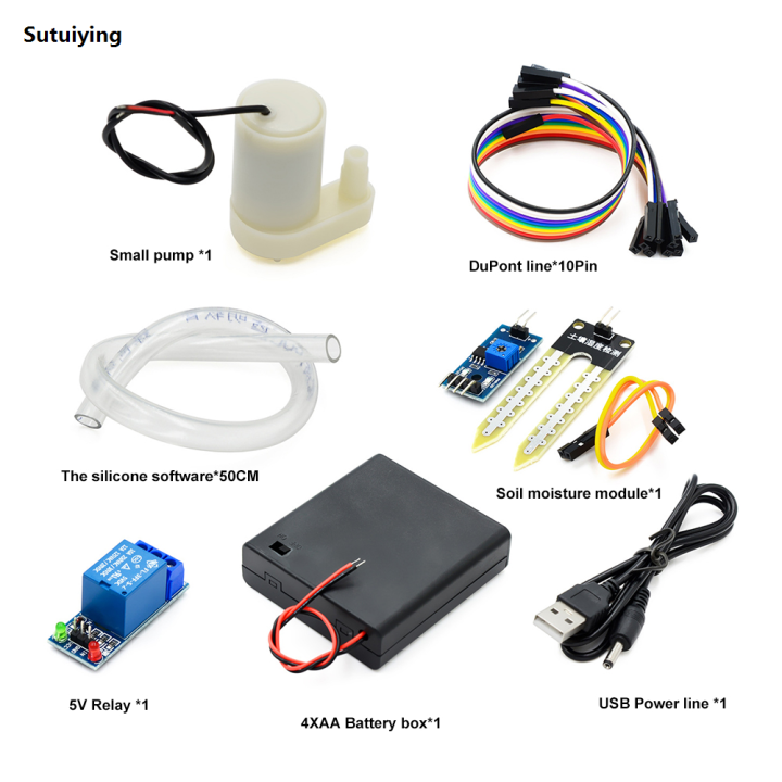 Sutuiying%20DIY%20Automatic%20Irrigation%20System%20Self%20Watering%20DIY%20Kit%20Garden%20Planting%20Water%20Pump%20Soil%20Moisture%20Sensor%20Relay%20Module%20for%20Arduino%20-%20Image%205