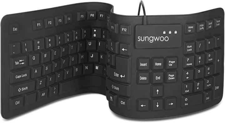 Sungwoo%20Foldable%20Silicone%20Usb%20Wired%20Standard%20Waterproof%20Rollup%20Keyboard%20For%20Pc%20Notebook%20Laptop,%20Full%20Size%20(Black)%20-%20Image%203