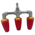 NCANRUI Rotating Nozzle Triple Nozzle Pressure Washer Spare Tip for Deck Floor Window Cleaning Car Wash. 