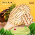DISICHEN Affordable Wood Comb Healthy Paddle Cushion Hair Loss Massage Brush Hair Brushes Combs Scalp Professional Bamboo Comb Hair Care Healthy 1PC. 