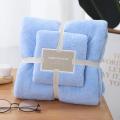 2 Piece Bath & Face Towel Set Home Textile Coral Velvet Absorbent Bath Towels For Adults Large Soft Comfortable Towel- Gift Package. 