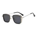 Polycarbonate Black Lens Uv400+ Sunglasses for Men - Silver Frame | Fashion Polycarbonate Lens Sunglasses For Men. 