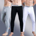 Men Long Johns Thermal Skin-Friendly Underwear Winter Warm Long Pants Male Soft Elastic Large Size Leggings Comfortable Tights Queena. 