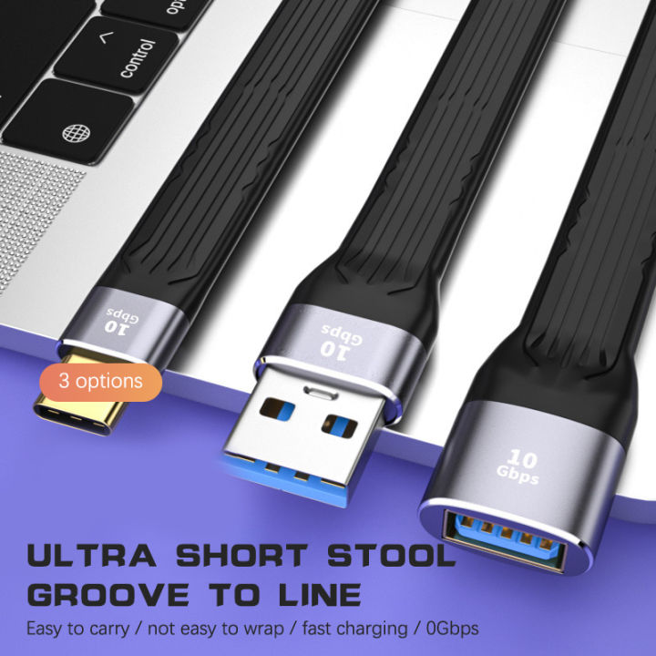 Ultra%20Short%20USB%20To%20Type%20C%20Cable%20USB%203.1%20Gen%202%20USB%20C%20Quick%20Charge%20FPC%20Cable%20Wire%204K%2010Gbps%20Sync%20Data%20Cable%20Cord%20Data%20Cable%20Charging%20Line%20-%20Image%203